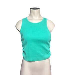 Aerie Ribbed Green Cropped Tank Top Women’s Small - Cropped